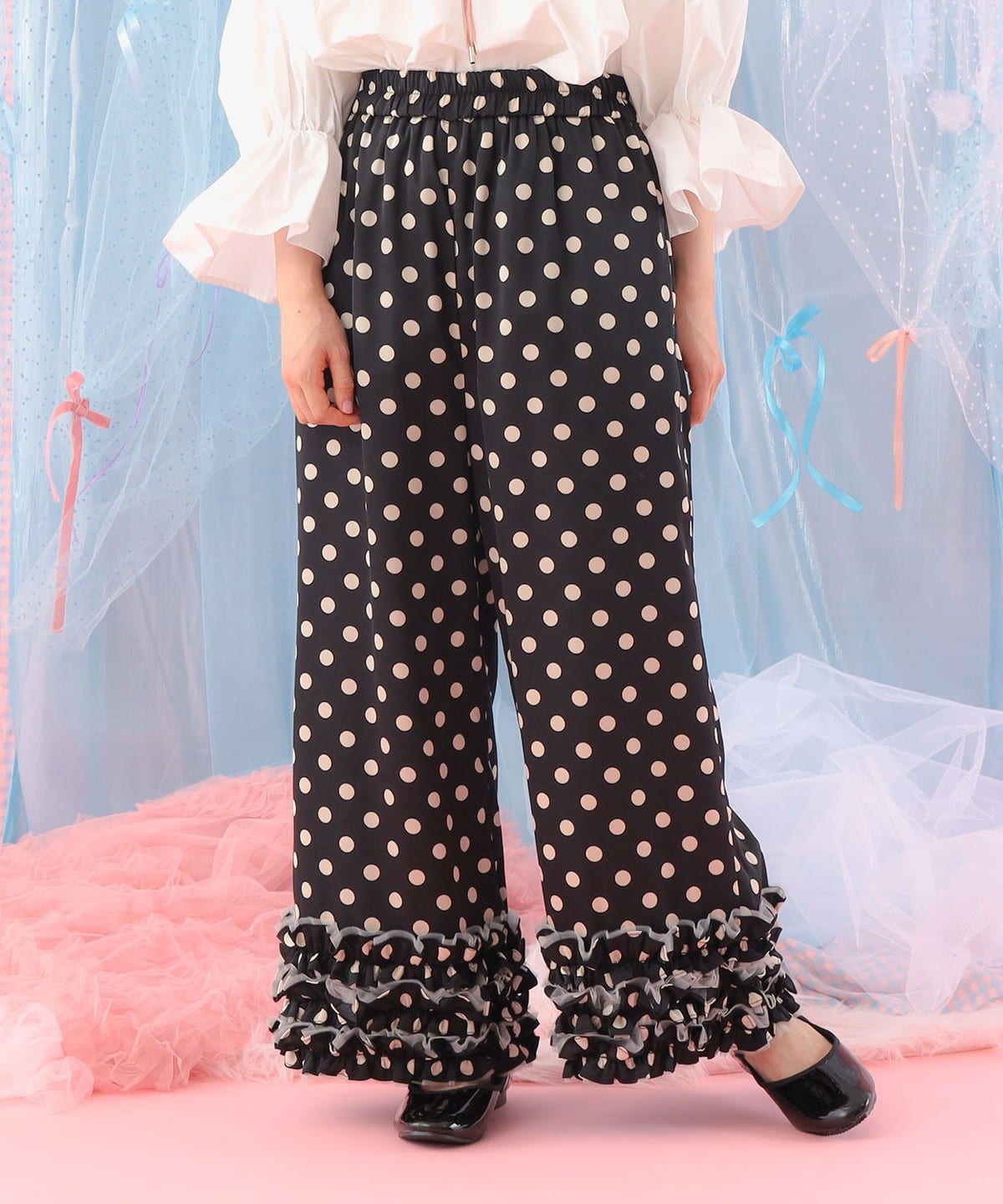 CAROLINA GLASER（カロリナ グレイサー）裾 フリル パンツ（パンツ