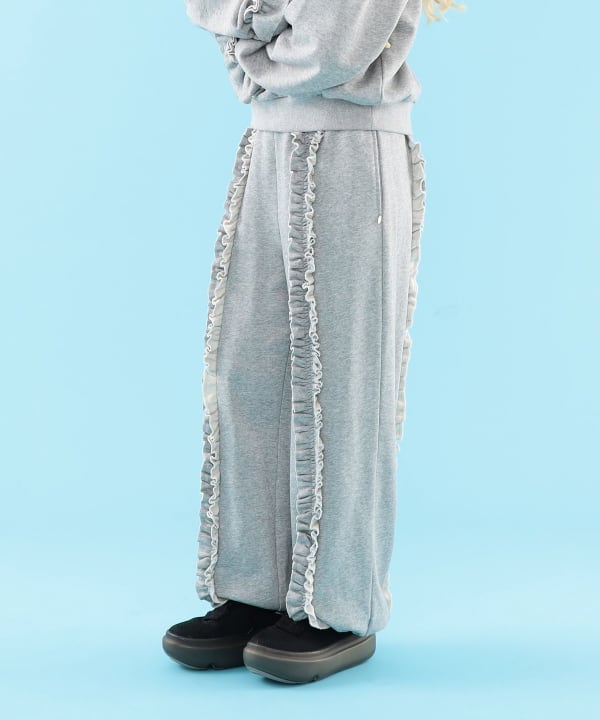 フリル スウェット パンツ Model : H163 B77 W60 H83　Size : S