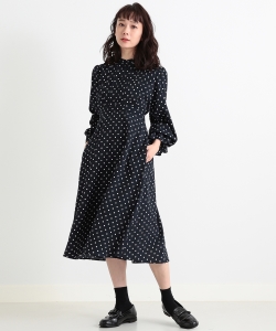 CAROLINA GLASER / ドット ロングワンピース