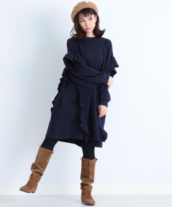 CAROLINA GLASER / 裏毛フリルワンピース