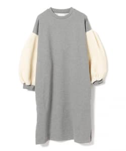 CAROLINA GLASER / 袖ボア 裏毛ワンピース