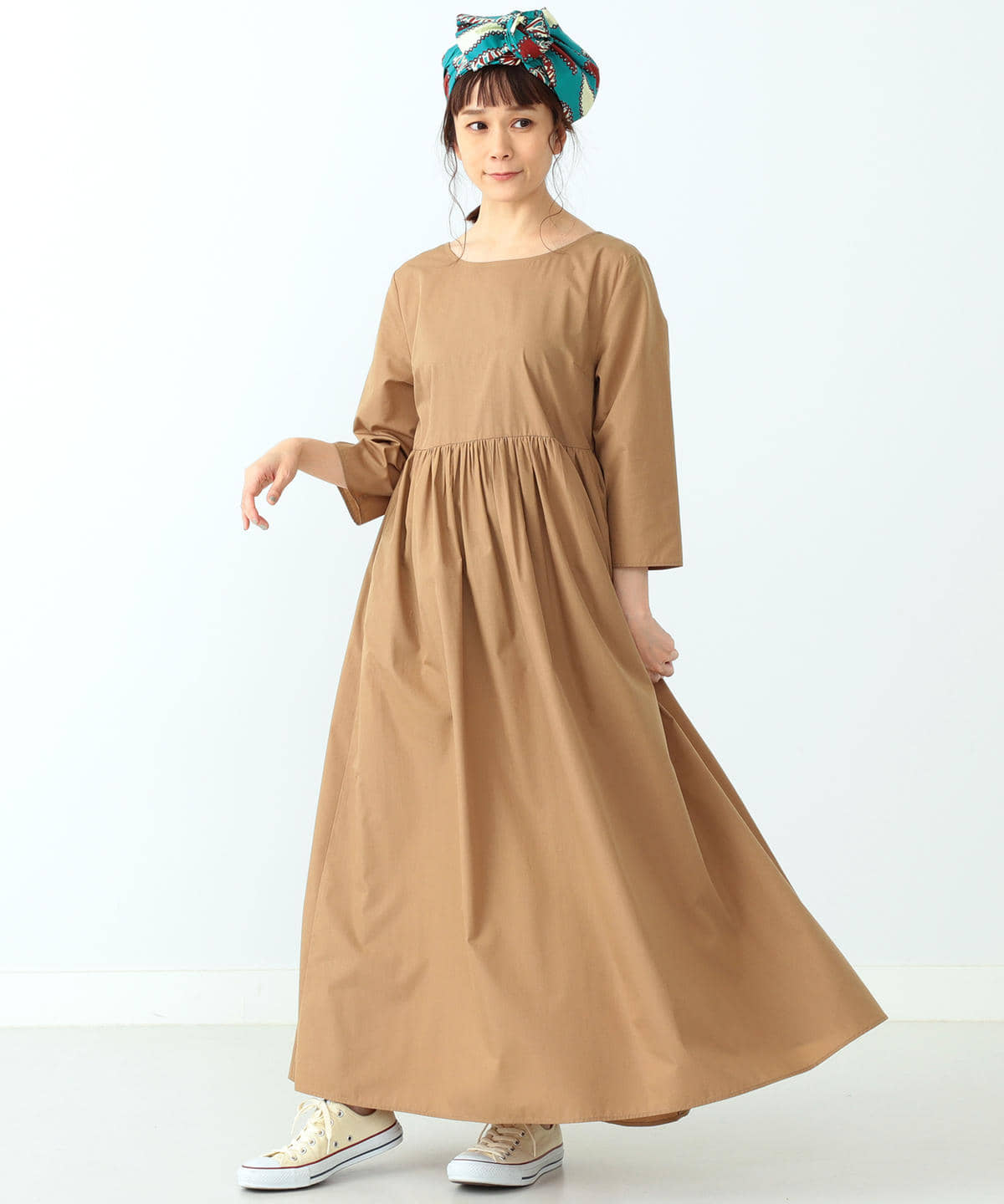 Carolina Glaser カロリナ グレイサー アウトレット Carolina Glaser 七分袖 ロングワンピース ワンピース ワンピース 通販 Beams