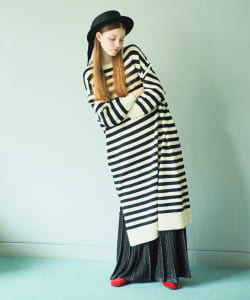 CAROLINA GLASER / ニットボーダー ワンピース