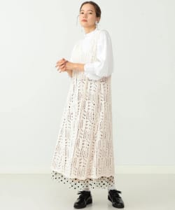 CAROLINA GLASER / モール糸透かしニット ワンピース