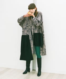 CAROLINA GLASER / ロゴプリント シャツワンピース