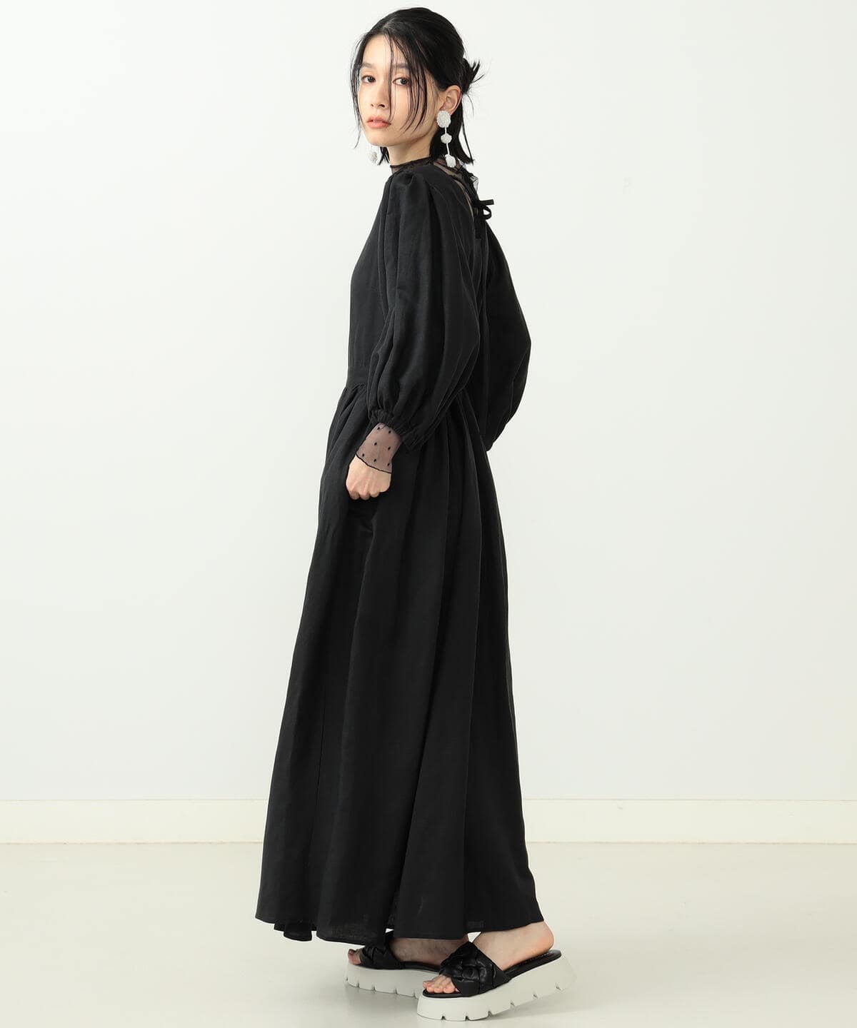 贅沢屋の 予約 Carolina 麻混ワンピース Bsオープン Glaser ワンピース Comisariatolosandes Com