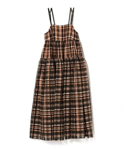 CAROLINA GLASER / シアーチェック キャミワンピース