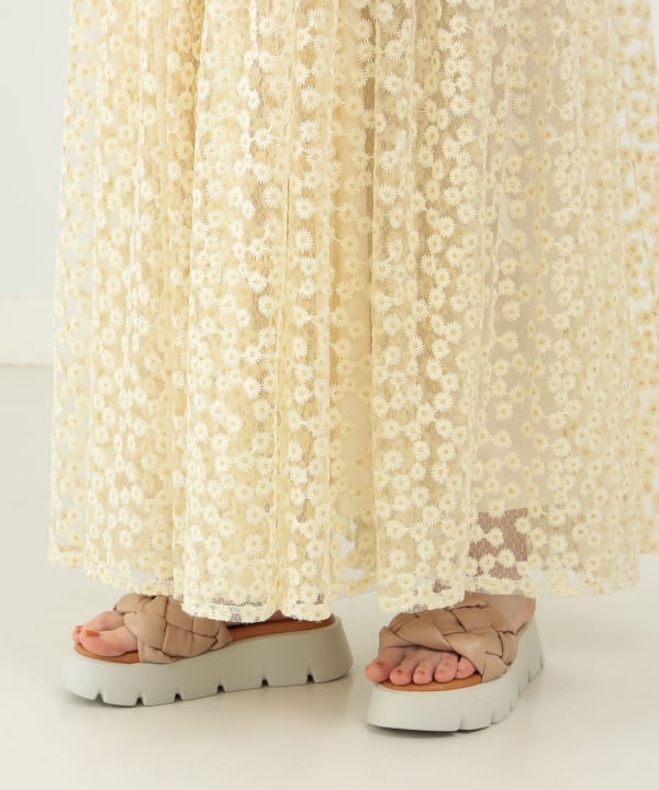 CAROLINA GLASER（カロリナ グレイサー）刺繍フラワー ロング