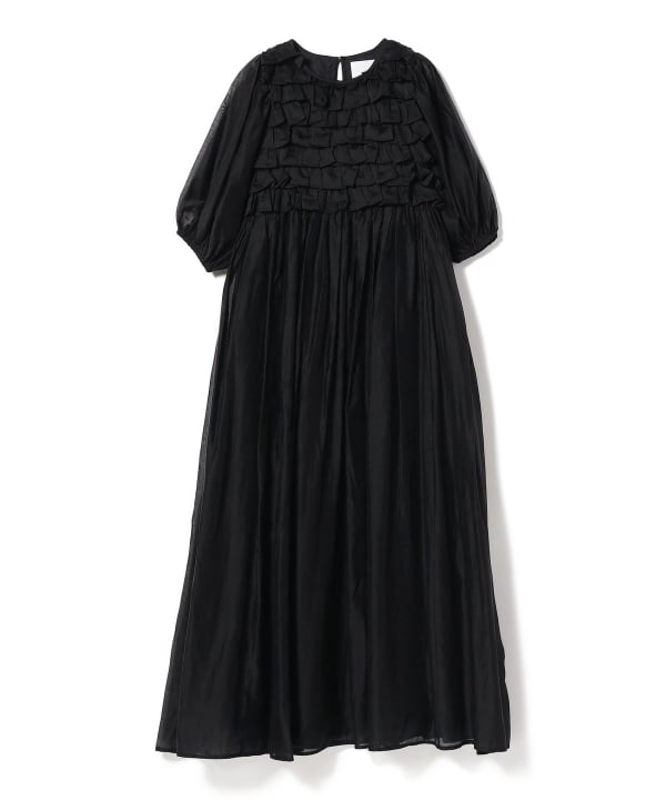 Aya × CAROLINA GLASER / フリル ワンピース 黒 ブラックファッション
