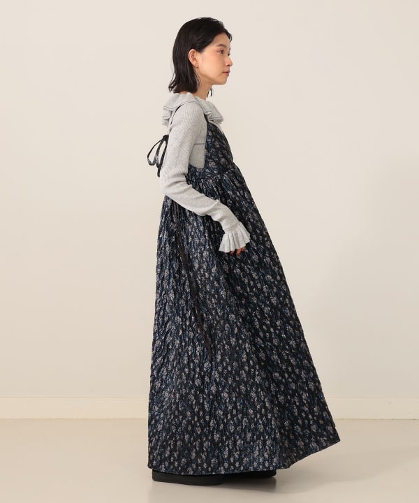 【美品】カロリナグレイサー　ラメキャミソール ワンピース CAROLINA GLASER（カロリナ グレイサー）ラメ バックリボン