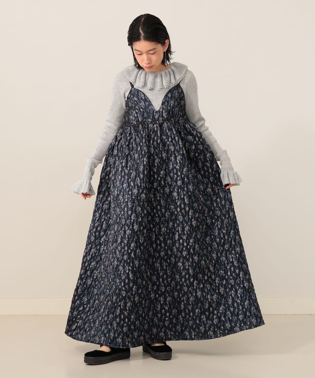 CAROLINA GLASER（カロリナ グレイサー）ラメ バックリボン