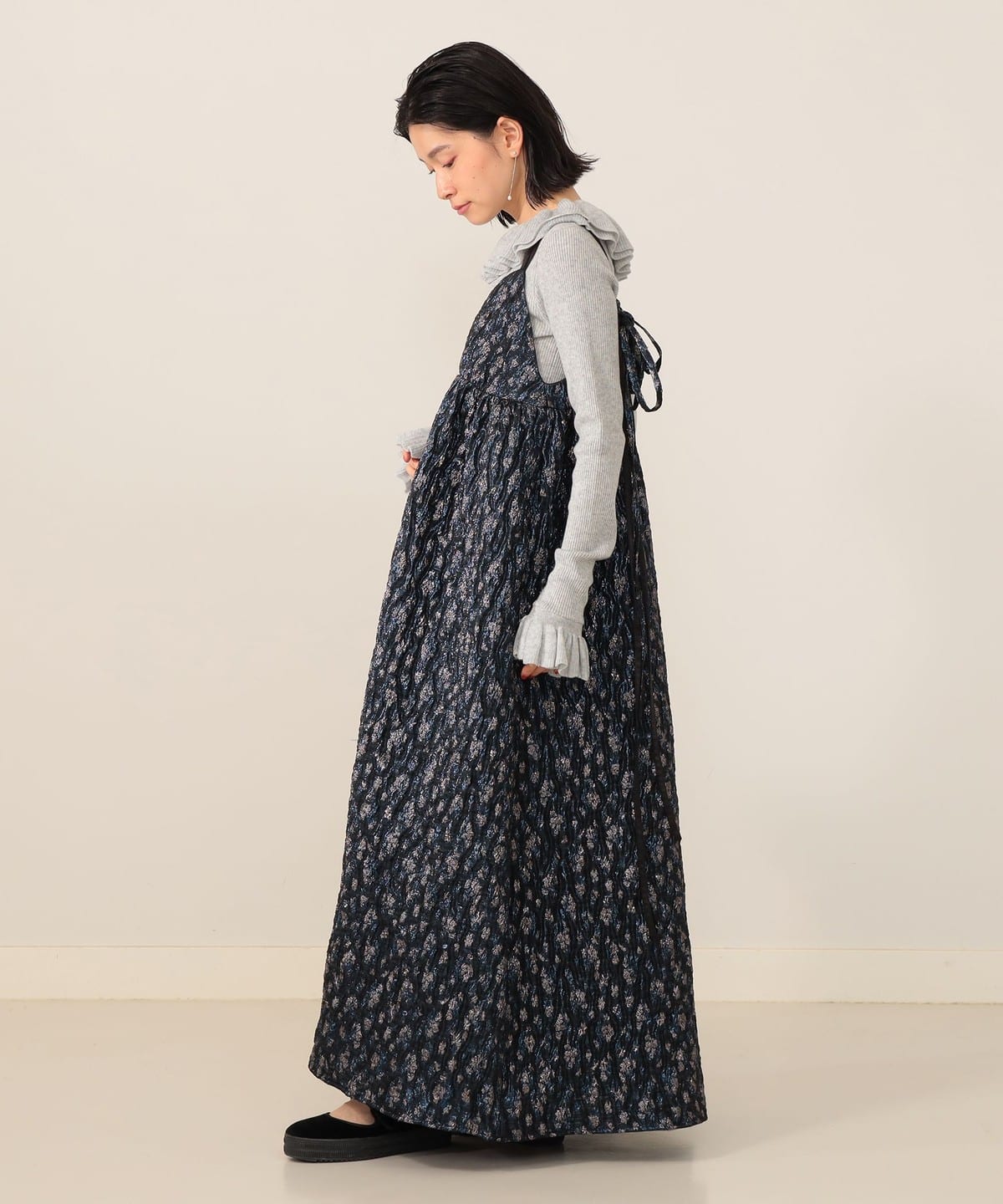 CAROLINA GLASER（カロリナ グレイサー）ラメ バックリボン