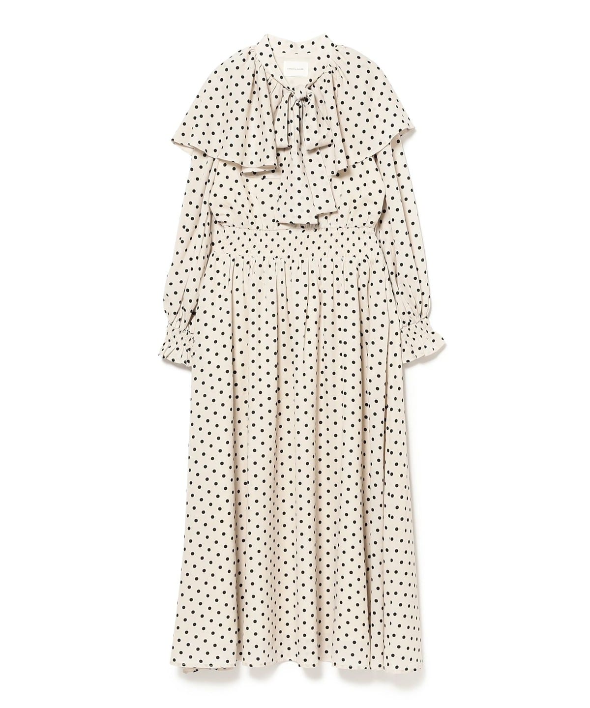 CAROLINA GLASER（カロリナ グレイサー）ドット リボンタイ ワンピース