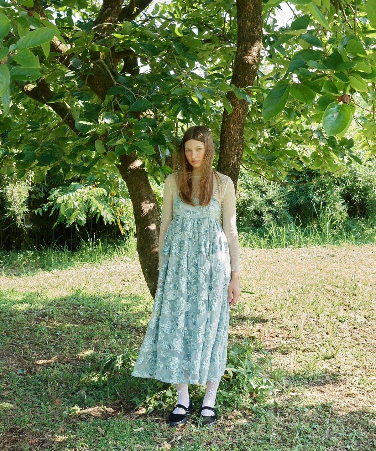 CAROLINA GLASER（カロリナ グレイサー）フラワージャカード ラメ