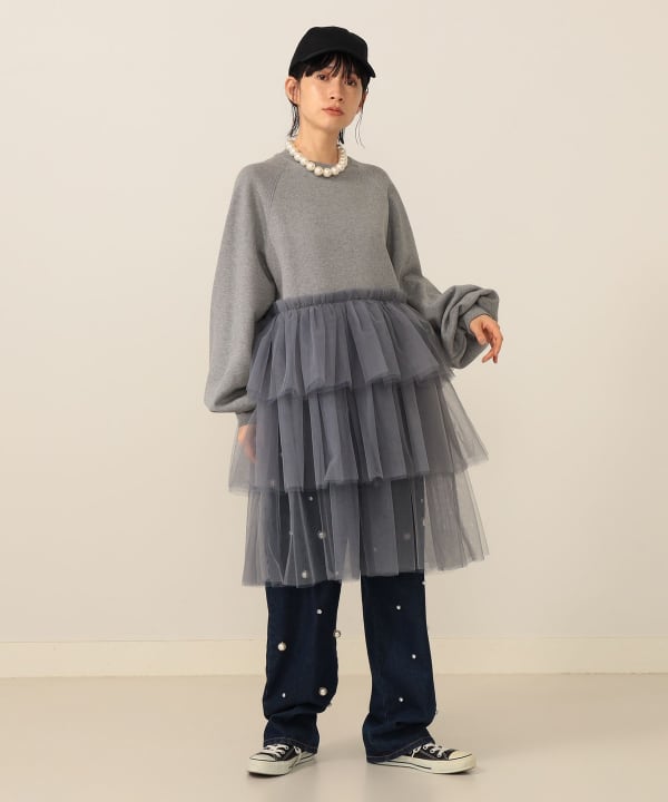 【タグ付き】CAROLINA GLASER フラワーチュールワンピースAライン タグ付き】CAROLINA GLASER フラワーチュールワンピースAライン