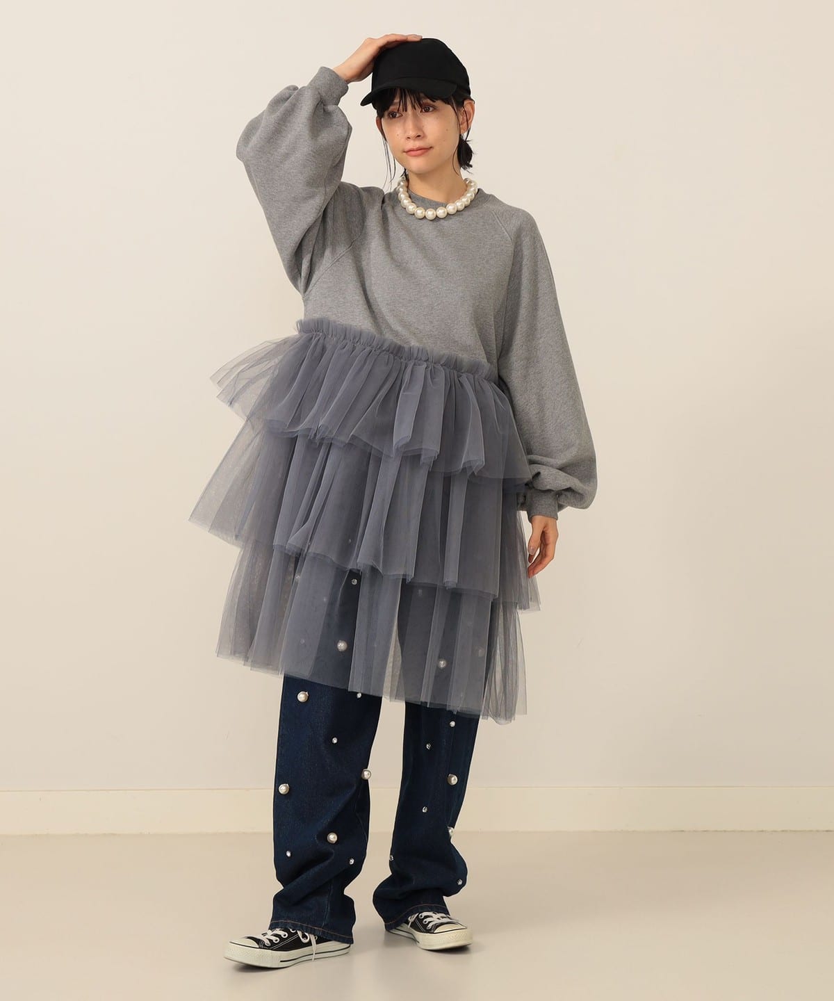 スウェットチュール ワンピース ワンピース WOMEN GREY ONE SIZE スウェットチュール ワンピース ワンピース WOMEN GREY ONE SIZE