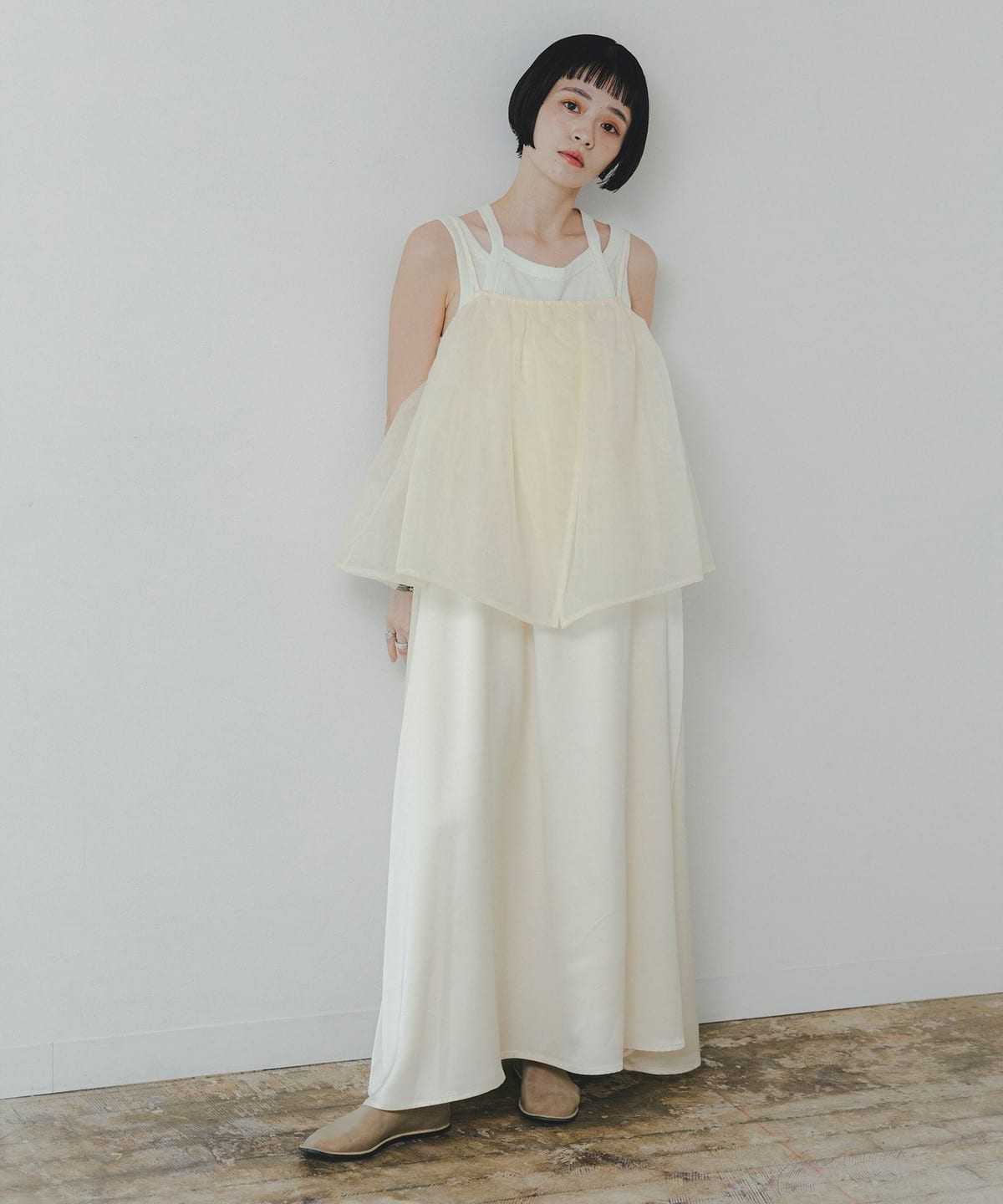Mai / オーガンジー キャミワンピース ワンピース WOMEN WHITE S Mai / オーガンジー キャミワンピース ワンピース WOMEN WHITE S