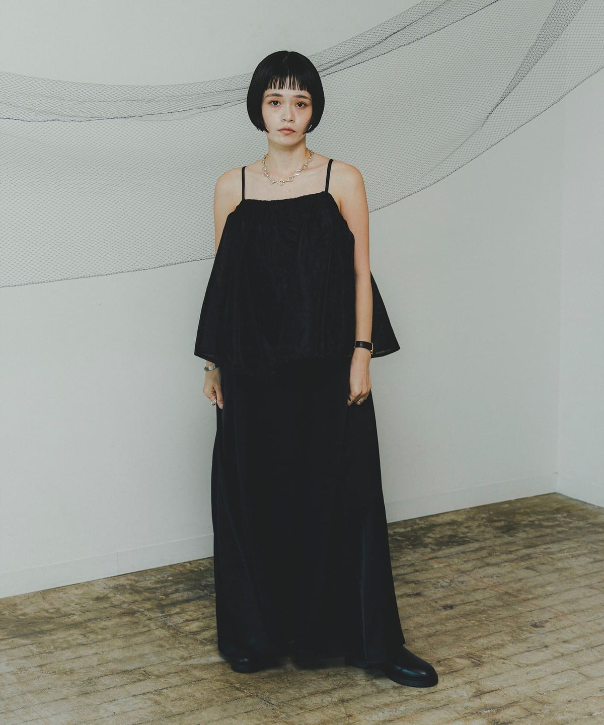 Mai / オーガンジー キャミワンピース ワンピース WOMEN BLACK M Mai / オーガンジー キャミワンピース ワンピース WOMEN BLACK M