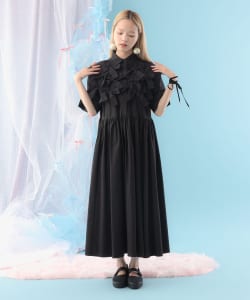 リボン いっぱい コットン シャツワンピース