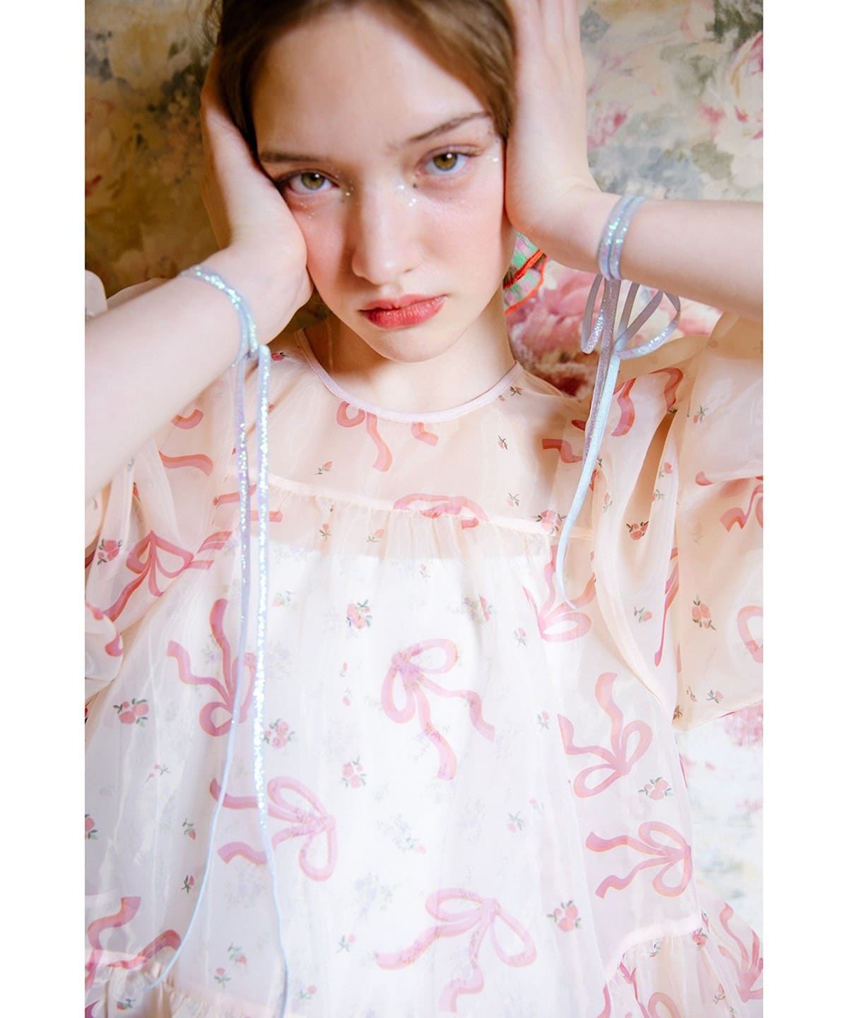 CAROLINA GLASER（カロリナ グレイサー）リボンフラワー シアー