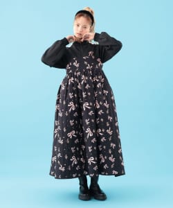 リボン フラワー キャミソール ワンピース