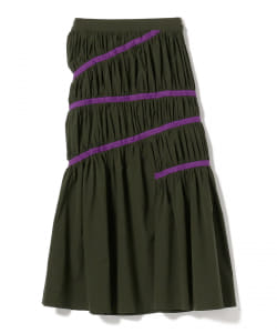 CAROLINA GLASER / 配色ギャザリング スカート