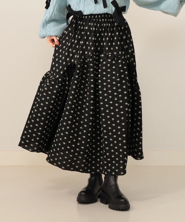【新品•未使用】CAROLINA GLASERペプラムスカート　ネイビー CAROLINA GLASER（カロリナ グレイサー）【+15%ポイントUP