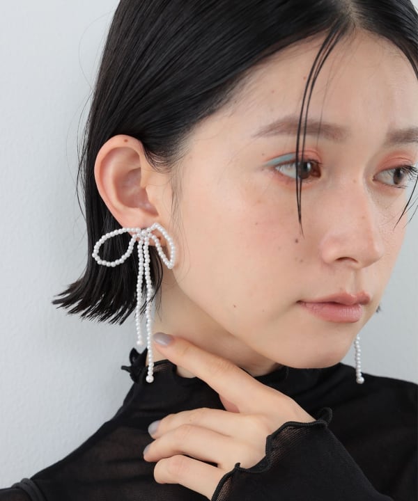 CAROLINA GLASER（カロリナ グレイサー）パールリボン ピアス（アクセサリー ピアス（両耳用））通販｜BEAMS