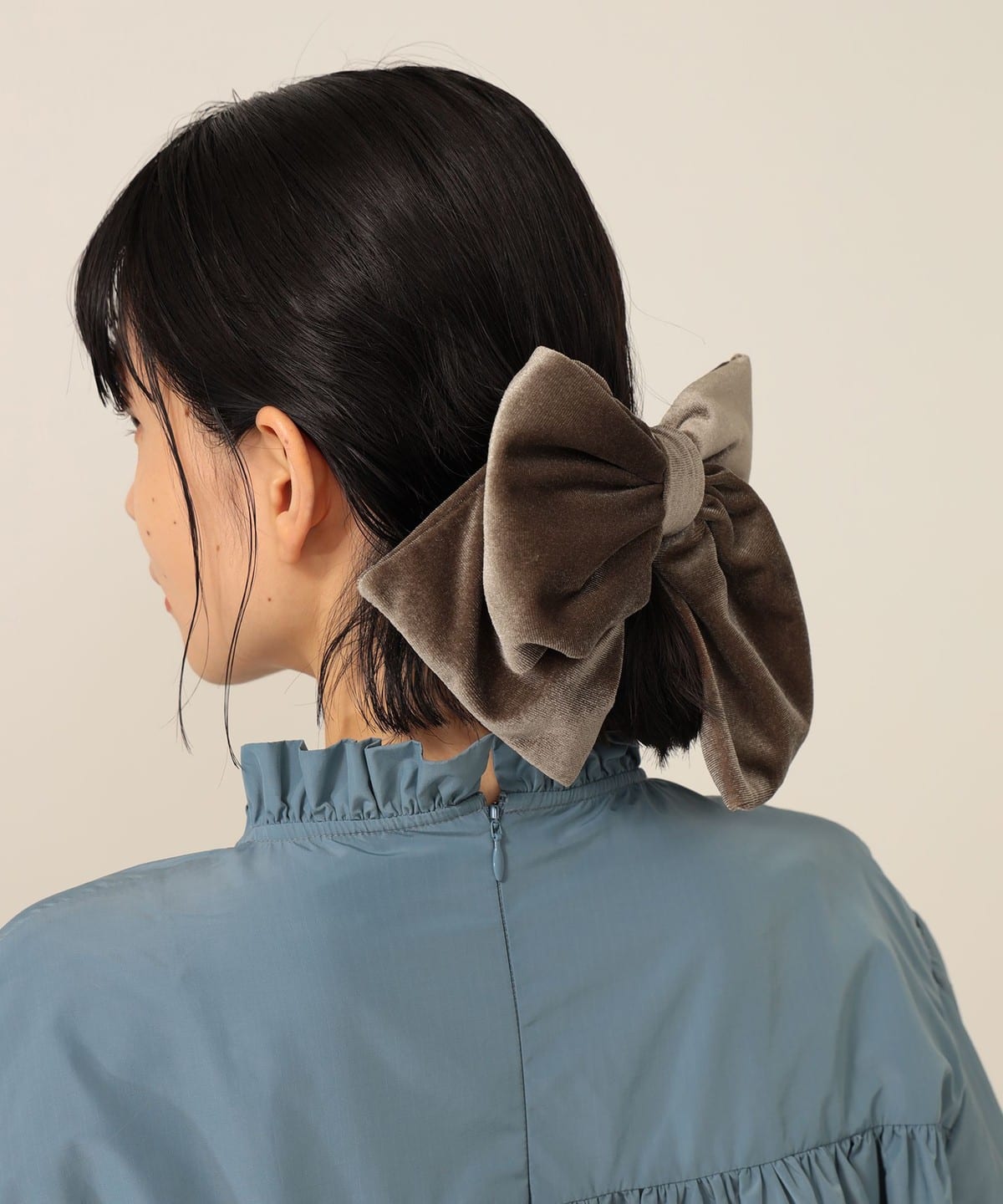 CAROLINA GLASER（カロリナ グレイサー）ベロアリボン バレッタ（ヘア