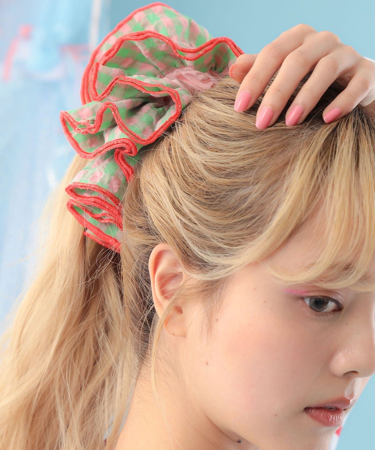 CAROLINA GLASER（カロリナ グレイサー）ボリューム フリル ギンガム