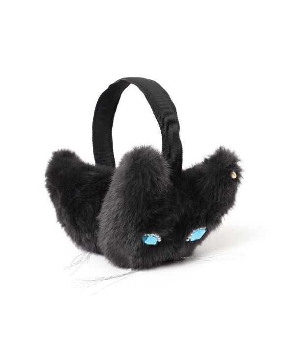 CAROLINA GLASER 猫耳イヤーマフ ブラック CAROLINA GLASER（カロリナ グレイサー）猫イヤーマフ