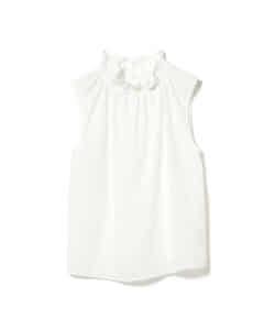 Ray BEAMS / フリルカラー 2way ノースリーブ ブラウス