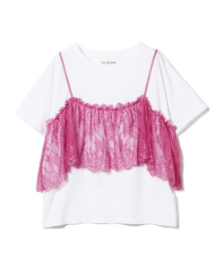 Ray BEAMS / レース キャミ付 Tシャツ