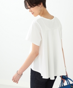 Ray BEAMS / バック フレア クルーネック Tシャツ