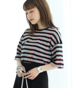 Ray BEAMS / マルチ ボーダー ワイド Tシャツ
