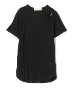 Ray BEAMS / アシンメトリー ショルダー オープン Tシャツ