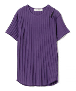 Ray BEAMS / アシンメトリー ショルダー オープン Tシャツ