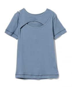 Ray BEAMS / アシンメトリー オープン レイヤード Tシャツ