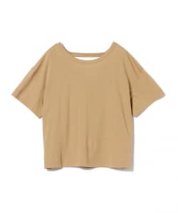 Ray BEAMS / バック オープン ドレープ Tシャツ