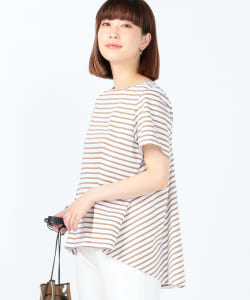 Ray BEAMS / バックフレア ラウンドネック Tシャツ