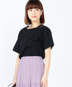 Ray BEAMS / バック オープン クルーネック Tシャツ