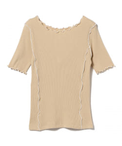 Ray BEAMS / テレコ 配色 メロー ハーフスリーブ Tシャツ