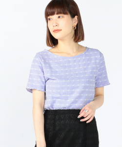 Ray BEAMS / ジャカード ストレッチ ボーダー Tシャツ