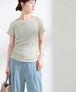 Ray BEAMS / サイド ドロスト ギャザー Tシャツ