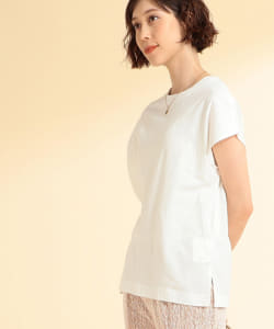 Ray BEAMS / サイド スリット フレンチスリーブ Tシャツ