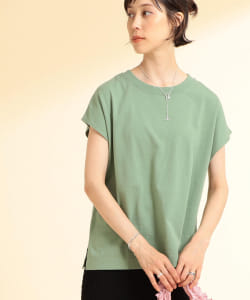 Ray BEAMS / サイド スリット フレンチスリーブ Tシャツ