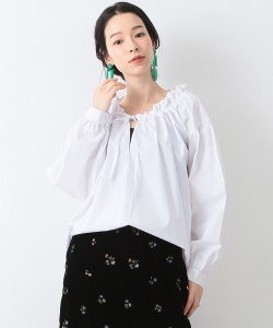 Ray BEAMS / ギャザー フリルネック プルオーバー