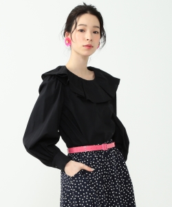 Ray BEAMS / ビック フリル カラー ブラウス◇