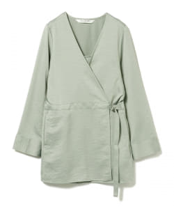 Ray BEAMS / サテンキャミ セット ラップ ブラウス