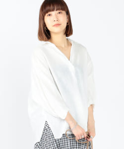 Ray BEAMS / リネン コクーン スキッパーシャツ